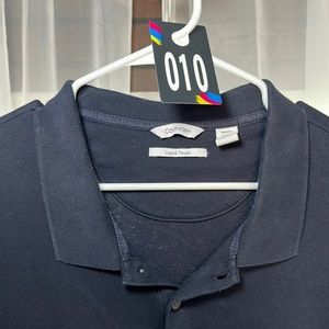 Used Calvin Klein men’s XXL dark blue shirt sleeved polo shirt